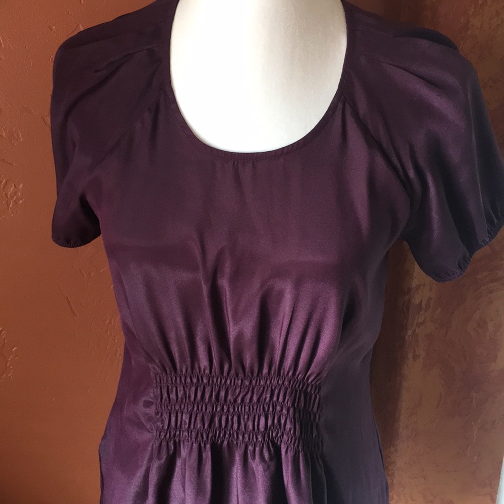 Daisy Fuentes Amethyst Smocked Waist Top - Picture 5 of 16